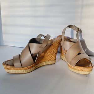 Maurices Nude Strap Wedges Espadrilles